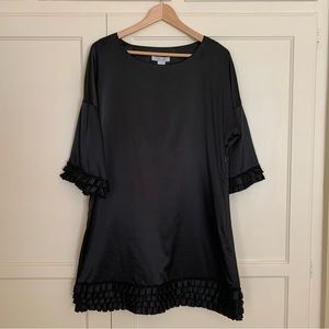 Vertigo Paris Black Satiny Cocktail Dress